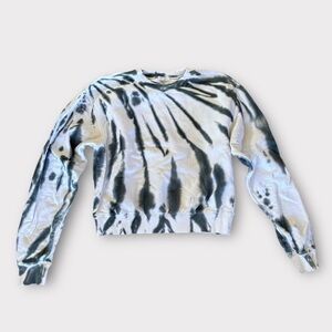 Good American Tie Dye Boyfriend Pullover Sweatshirt